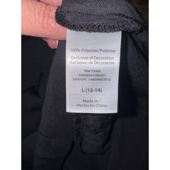 New Whimseygoth Fairygoth Sofia Jeans Lace Empire waist Satin Midi Dress Black - Picture 7 of 12